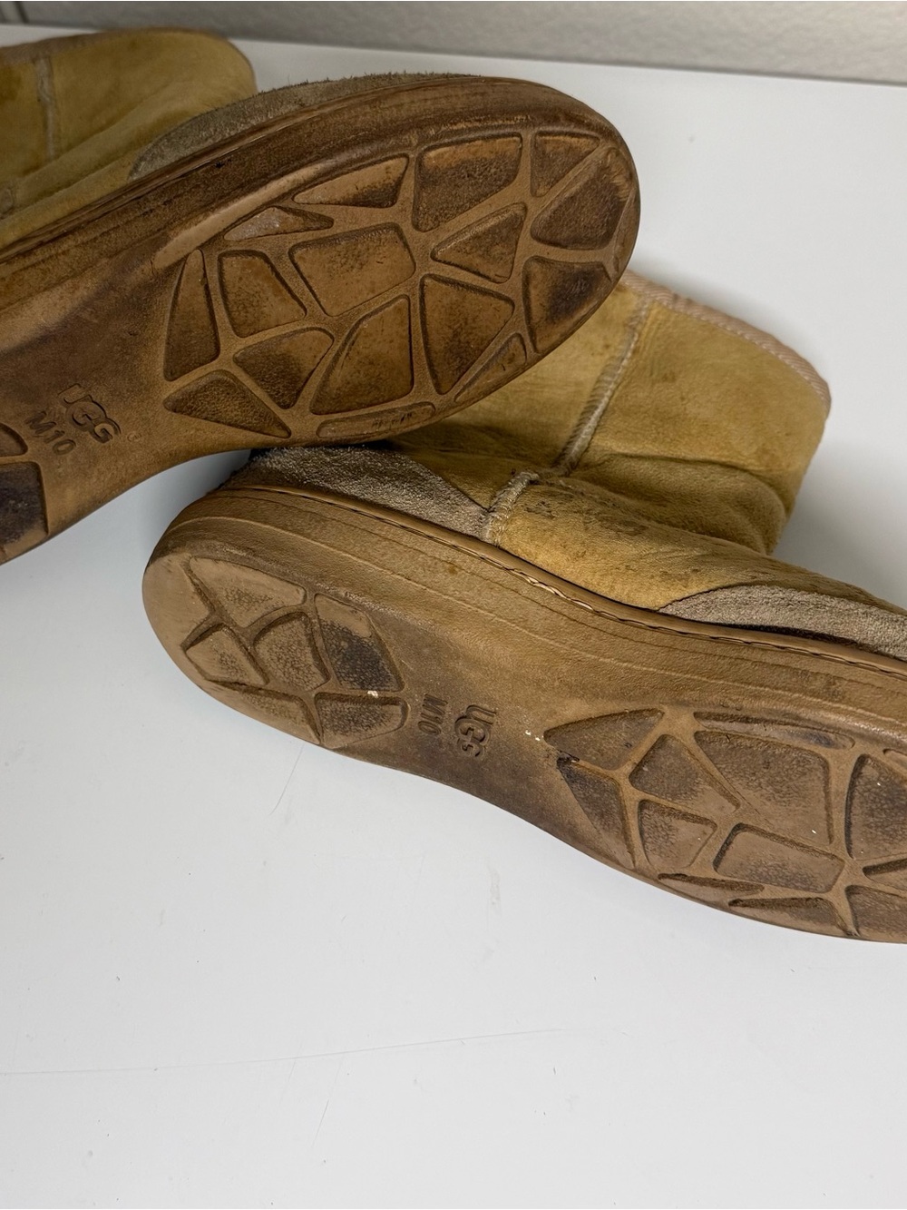 UGG Suede Ankle Booties - Chestnut M10 - Picture 7 of 9